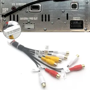 20Pin RCA Wiring Harness Cable Connector Stereo Radio for Alpine ILXW650 ILX-W650 ILX-W650E Front Rear Sub-w Rear View Camera