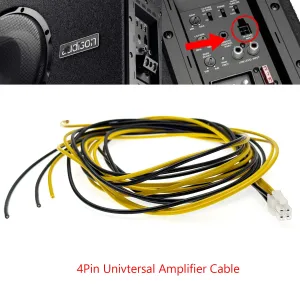 4 Pin Univtersal Car Radio Audio Amplifier Subwoofer Power Harness Adapter Cable Plug Input For Ausion APBX 10 AS2
