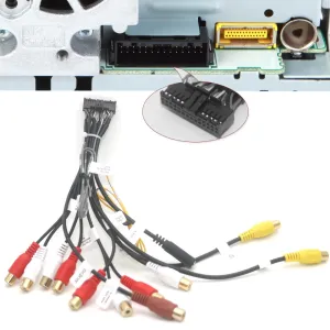24Pin Car Audio AUX AV Camera RCA Cable Harness for Pioneer AVH W4500NEX W4400NEX W6400NEX AVIC W8500NEX W8400NEX DMHC2500NEX