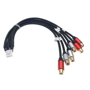 12 Pin Car Radio Stereo Front Rear Sub Woofer Output RCA Cable Adapter For Pioneer DEH-P910 P930 P940 P099 FH-P099MD AVH-P9DVA