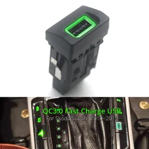 Car Cigarette Lighter Socket QC3.0 Fast Charge USB Adapter Charging Outlet Power For Skoda Superb 2010~2013