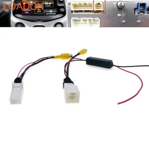 Car Radio 8Pin USB Reversing Rear Camera RCA Convertor 12V To 6V 5V Adapter Cable for Toyota Aygo Citroen C1 Peugeot 108 Android