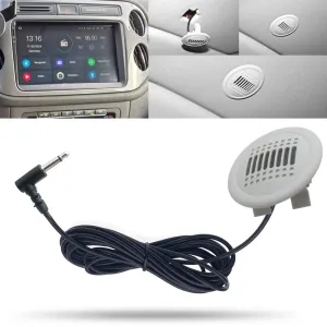 Universal Car Roof Dome Mic Cap Clip Microphone 3.5mm Jack Stereo Wired External Mini Mic Overhead Console for VW Seat Skoda